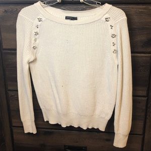 Banana Republic Cream Crew Sweater